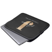 Moderne Mit Monogramm Erstklassigkeit von J & Name Laptopschutzhülle (Vorne Knopf)