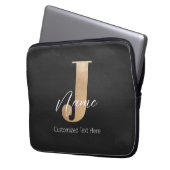 Moderne Mit Monogramm Erstklassigkeit von J & Name Laptopschutzhülle (Vorderseite Links)