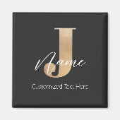 Moderne Mit Monogramm Erstklassigkeit von J & Name Magnet (Vorne)