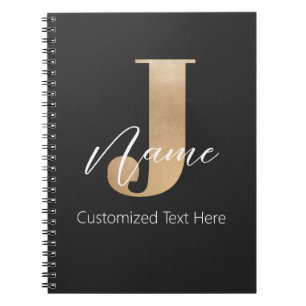 Moderne Mit Monogramm Erstklassigkeit von J & Name Notizblock