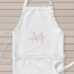 Moderne Mit Monogramm Familienname Backen Schürze<br><div class="desc">Individuell gestaltete mit Monogramm Schürze mit personalisiertem Namen in moderner Handkalligraphie.</div>