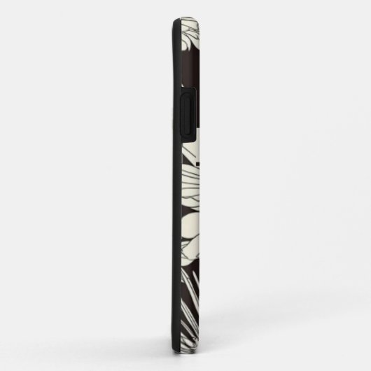 Moderne Mit Monogramm florale iPhone Case (Hinten/Rechts)