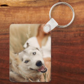 Moderne Mit Monogramm Galerie 4 Foto Schlüsselanhänger (Rückseite)