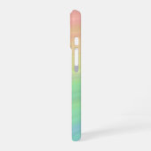 Moderne Mit Monogramm Girly Rainbow Gradient iPhone 16 Hülle (Linke Seite)