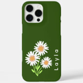Moderne Mit Monogramm Grün- und Weißwolke Case-Mate iPhone Hülle (Rückseite)