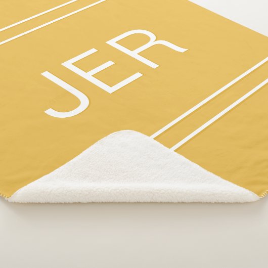 Moderne Mit Monogramm Initialen mit einfachem Vorl Sherpadecke (3/4)
