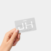 Moderne Mit Monogramm Initialen (oder andere Texte Ausweis (Handheld)