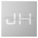 Moderne Mit Monogramm Initialen (oder andere Texte Fliese<br><div class="desc">Vollständig anpassbare Vorlage,  bearbeiten,  wie Sie möchten!</div>