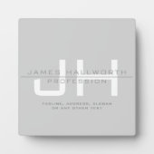 Moderne Mit Monogramm Initialen (oder andere Texte Fotoplatte (Vorderseite)