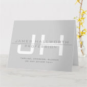 Moderne Mit Monogramm Initialen (oder andere Texte Karte (Gelbe Blume)