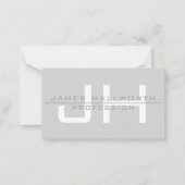 Moderne Mit Monogramm Initialen (oder andere Texte Mitteilungskarte (Vorderseite)