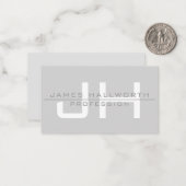 Moderne Mit Monogramm Initialen (oder andere Texte Mitteilungskarte (Vorderseite/Rückseite Beispiel)