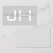 Moderne Mit Monogramm Initialen (oder andere Texte Mitteilungskarte (Vorne/Hinten)