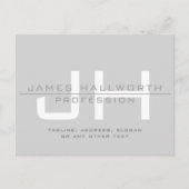 Moderne Mit Monogramm Initialen (oder andere Texte Postkarte (Vorderseite)