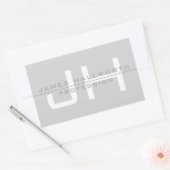 Moderne Mit Monogramm Initialen (oder andere Texte Rechteckiger Aufkleber (Umschlag)