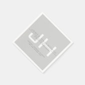 Moderne Mit Monogramm Initialen (oder andere Texte Serviette (Ecke)