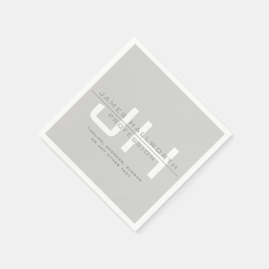 Moderne Mit Monogramm Initialen (oder andere Texte Serviette (Ecke)