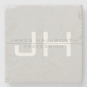 Moderne Mit Monogramm Initialen (oder andere Texte Steinuntersetzer