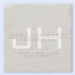 Moderne Mit Monogramm Initialen (oder andere Texte Steinuntersetzer<br><div class="desc">Vollständig anpassbare Vorlage,  bearbeiten,  wie Sie möchten!</div>