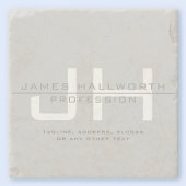 Moderne Mit Monogramm Initialen (oder andere Texte Steinuntersetzer