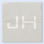 Moderne Mit Monogramm Initialen (oder andere Texte Steinuntersetzer<br><div class="desc">Vollständig anpassbare Vorlage,  bearbeiten,  wie Sie möchten!</div>