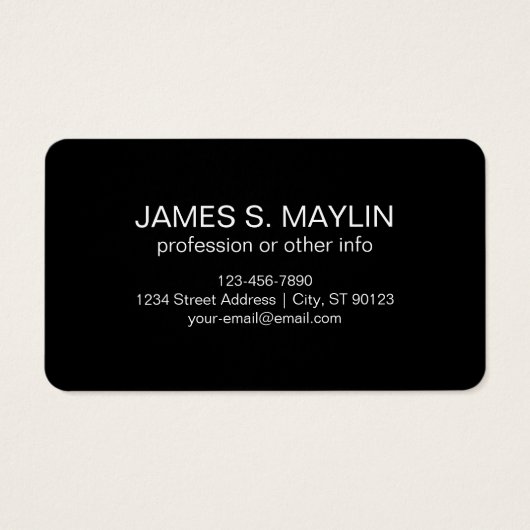 Moderne Mit Monogramm Initialen | Schwarz und Weiß (Rückseite)