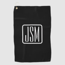 Moderne Mit Monogramm Initialen | Schwarz und Weiß