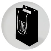 Moderne Mit Monogramm Initialen | Schwarz und Weiß Kleine Geschenktüte