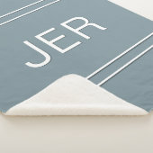 Moderne Mit Monogramm, kundenspezifische Initialen Sherpadecke (3/4)