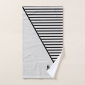 Moderne Mit Monogramm Line Art Badhandtuch Set (Handtuch)