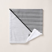 Moderne Mit Monogramm Line Art Badhandtuch Set (Waschlappen)