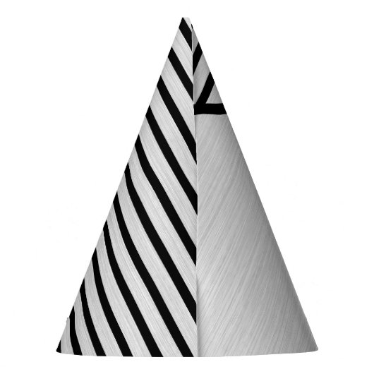 Moderne Mit Monogramm Line Art Partyhütchen (Rückseite)