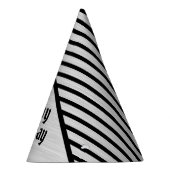 Moderne Mit Monogramm Line Art Partyhütchen (Rechts)