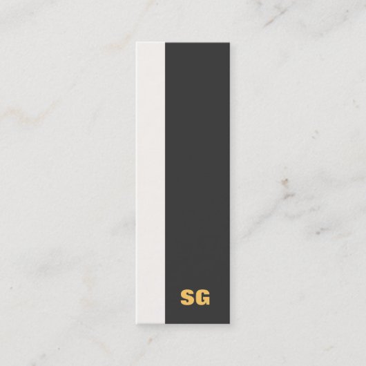 Moderne Mit Monogramm Mini-Business-Karte Mini Visitenkarte (Vorderseite)