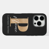 Moderne Mit Monogramm P & Name Personalisiert Case-Mate iPhone Hülle (Rückseite (Horizontal))