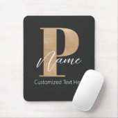 Moderne Mit Monogramm P & Name Personalisiert Mousepad (Mit Mouse)