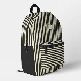 Moderne Mit Monogramm Retro-Streifen Bedruckter Rucksack