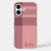 Moderne Mit Monogramm Rosa Girly Case-Mate iPhone Hülle (Rückseite)