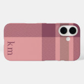 Moderne Mit Monogramm Rosa Girly Case-Mate iPhone Hülle (Rückseite (Horizontal))