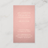 Moderne Mit Monogramm Rose Gold-Imitate zeichnen s Visitenkarte (Rückseite)