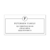 Moderne mit Monogramm Rücksendeadresse Gummistempel (Prägung)