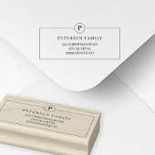 Moderne mit Monogramm Rücksendeadresse Gummistempel