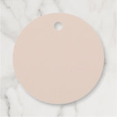 Moderne, Mit Monogramm Schwarz-Pink-Hochzeit Geschenkanhänger (Rückseite)