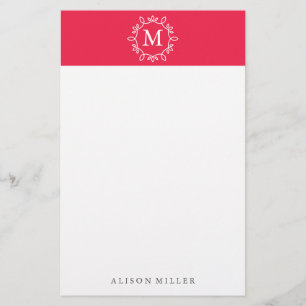 Moderne Mit Monogramm Stationierung Briefpapier