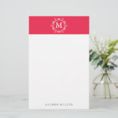 Moderne Mit Monogramm Stationierung Briefpapier (Stehend Vorderseite)