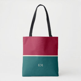 Moderne Mit Monogramm Tote Tag Rote Grüne Tasche