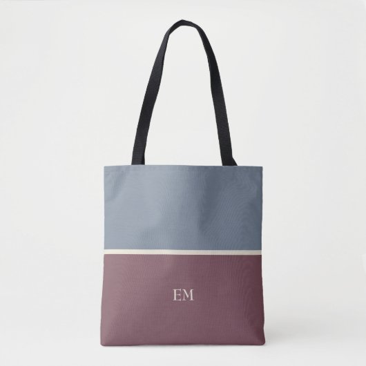 Moderne Mit Monogramm Tote Tasche (Vorderseite)