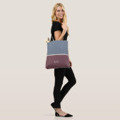 Moderne Mit Monogramm Tote Tasche (Am Model)