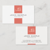 Moderne, Mit Monogramm Vorlage Visitenkarte (Vorne/Hinten)