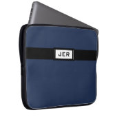 Moderne Mit Monogramm Vorstellungen für Männer Bla Laptopschutzhülle (Vorne Rechts)